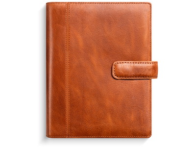 System Mini ugekalender tværformat brun skind 2026