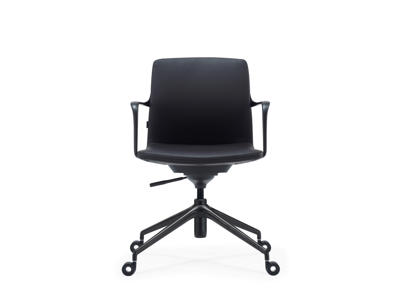 Mødestil Ventus Morgan lav, Sort PU/sort stel