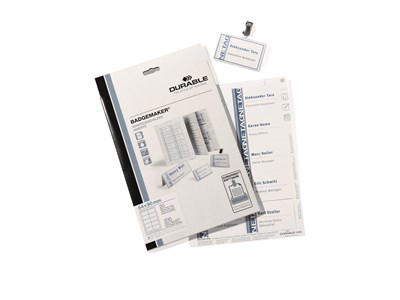 Indstik til navneskilt 65x30 mm 20 ark Durable