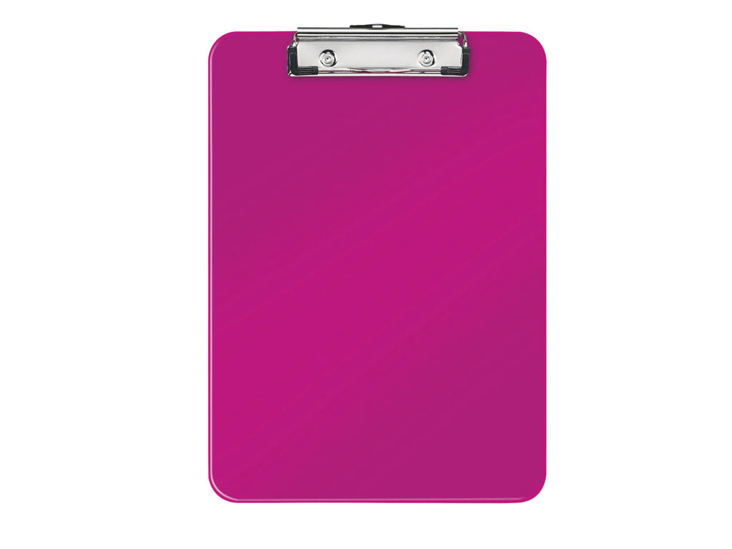 Clipboard A4 uden omslag WOW hård plast pink