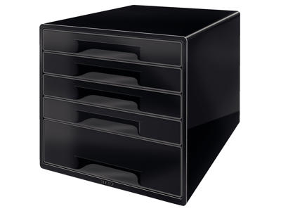 Skuffekabinet Leitz Desk Cube 5 skuffer sort