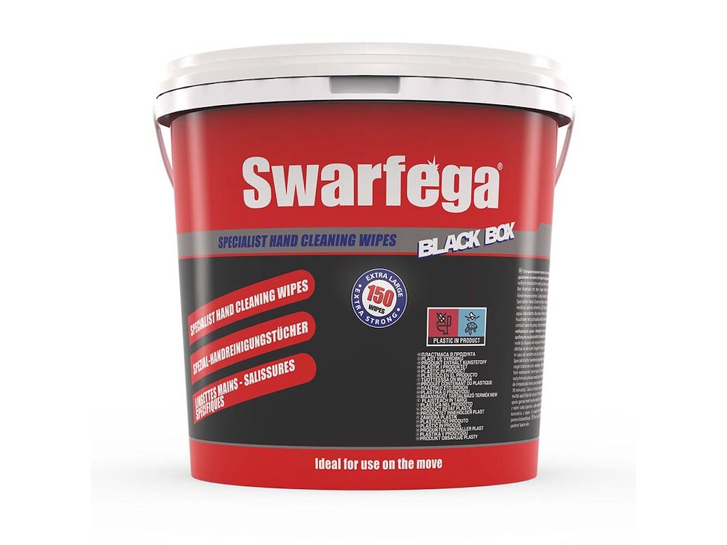 Håndrenseservietter Swarfega Black Box 150 stk