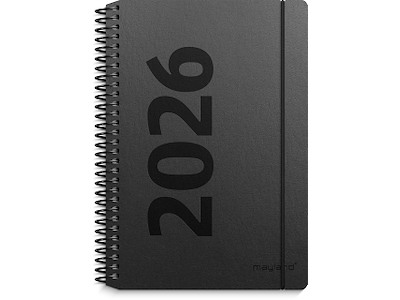 A6 ugekalender højformat matsort genbrugskarton 2026