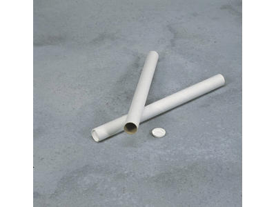 Paprør 70x2,0x650 mm med låg hvid