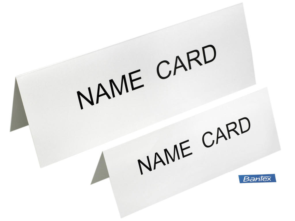 Bordskilte karton 75x210 mm hvid 50 stk