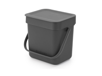 Brabantia affaldsspand med låg | 3 liter | Grå