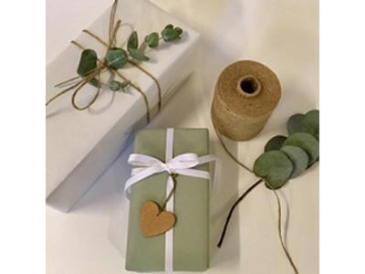 Gavepapir | mos grøn genbrug | 55 cm x 130m