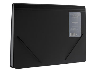 Arkivmappe A4 med 13 rum sort