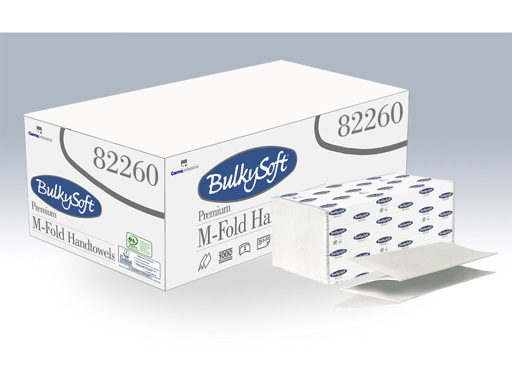 Håndklædeark Bulky Soft M-fold 3-lags 2500 ark