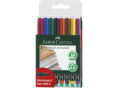 Marker Faber Castell Multi S 8 ass. farver 