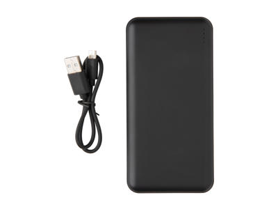 High Density 10.000 mAh lomme powerbank, sort