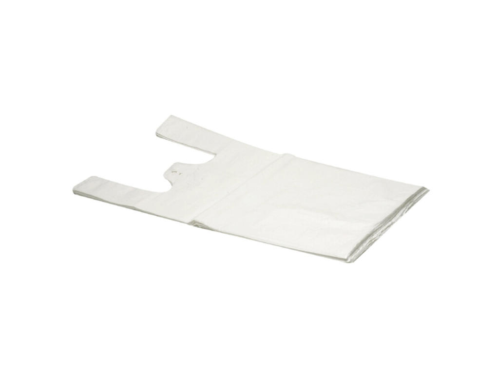 Bærepose T-shirt 300/75x550 hvid 30my 1000 stk