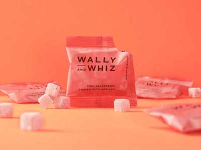 Wally and Whiz vingummi | Pink grape/Abrikos | Flowpack | 125 stk.