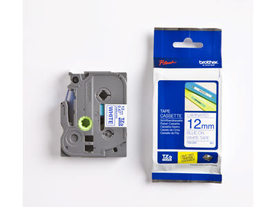 Brother tape TZe233 12mm blå/hvid