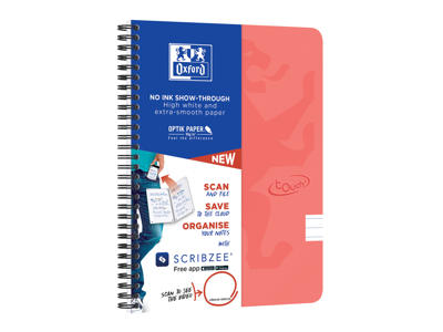 Notesbog Oxford Touch A5+ 90gr. lin orange