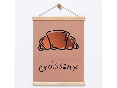 Plakatophæng 31 cm m/magnet egetræ