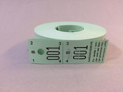 Garderobemærke 48 grøn 2-delt, 2x500
