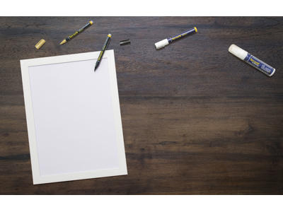 Chalkboard Woody hvid 30x40 cm Securit