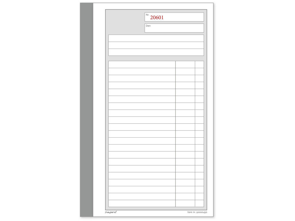 Triplikatbog 92 2204 50 108x200mm 3x50 blade