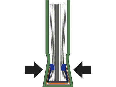 SKINNEOMSLAG 7,0 MM SORT 10STK