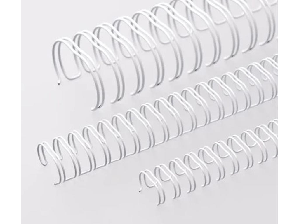 Metal wire 11 mm hvid A4, 3:1, 34 loops, 100  stk.