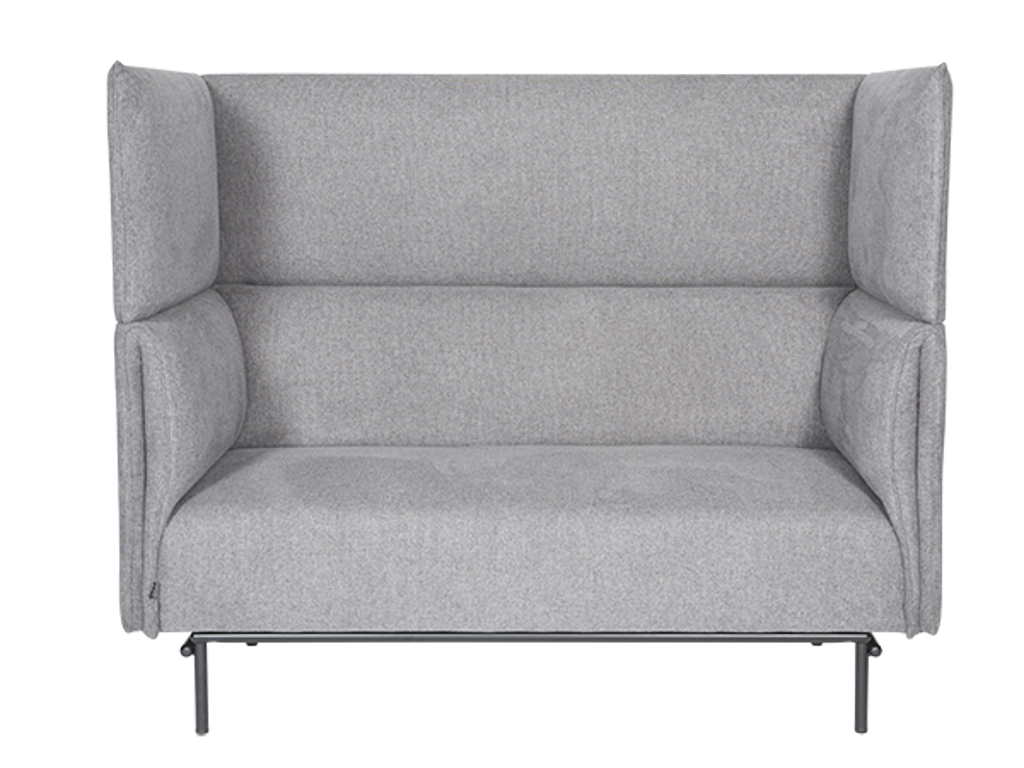 Loungesofa 2 pers. Qubic 652 grå / sort stel