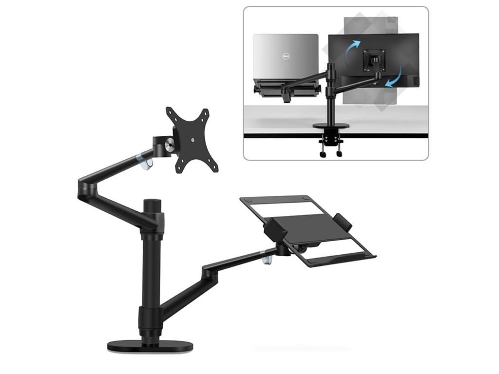 WERGON - Noah - Justerbar Dual Desktop holder - skærm Max 27" 