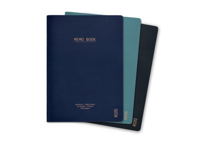 Notesbog KOZO A5 70 g linjeret 3 stk ass