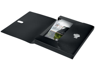 Arkivæske Leitz Recycle A4 PP sort
