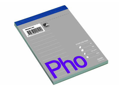 Telefonblok A6 linjeret med stub