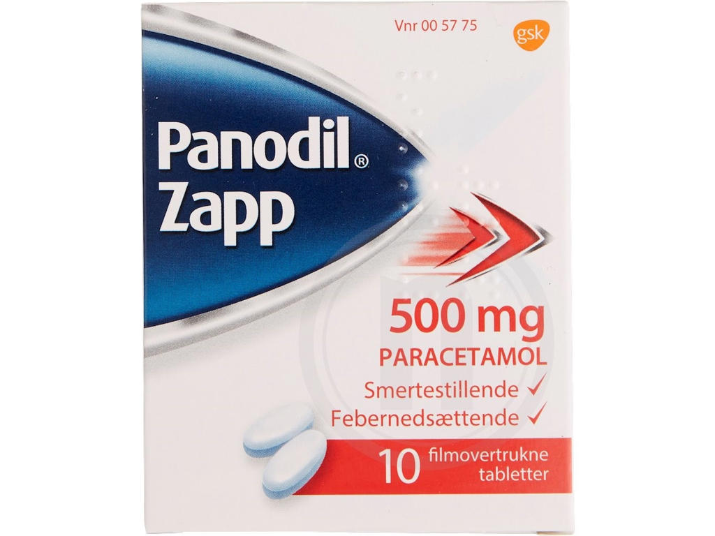 Panodil Zapp 10 stk 500 mg.