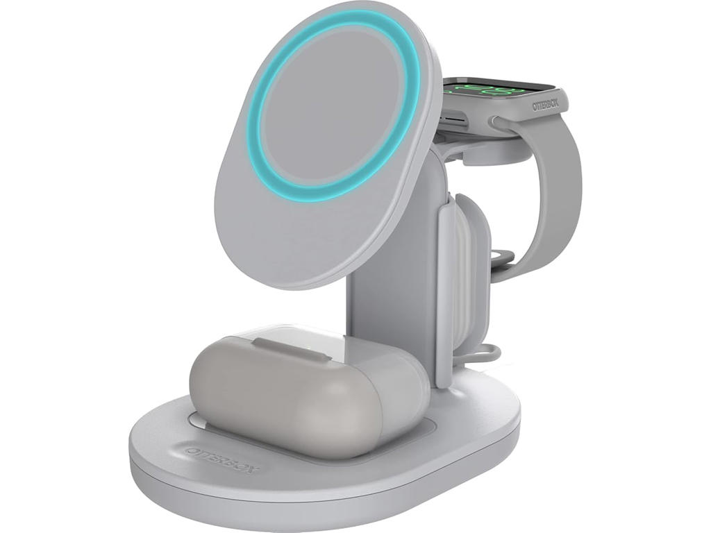 Opladerstander 3i1 Otterbox hvid/sølv