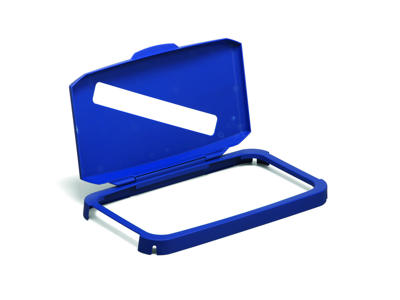 Hængslet låg t/Durabin 60L. blå, papir