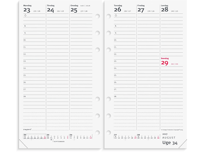 System PP ugekalender højformat REFILL 2027