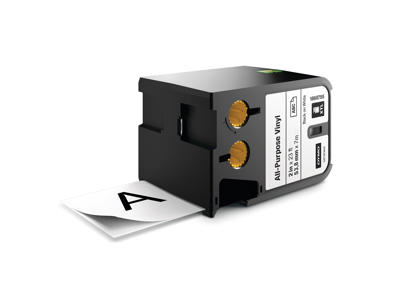 Dymo tape XTL 54mm x 7m sort/hvid Vinyl 1868755