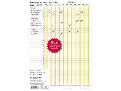 Ferie Planner 2027/2028