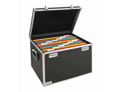 Arkivkuffert til 40 hængemapper sort/alu