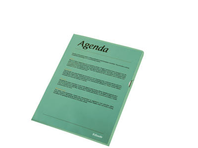 Plastomslag A4 0,115 grøn 100 stk Esselte