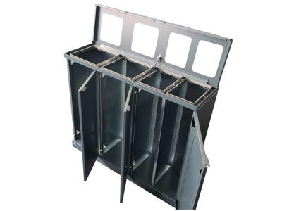 Affaldsbeholder Bica 2x65L+2x45L antracit 