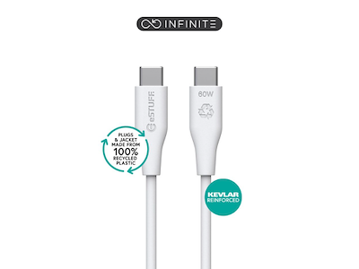 Kabel USB-C to USB-C  eSTUFF 0,5 meter hvid