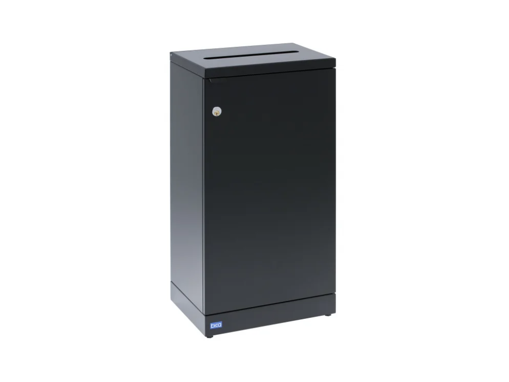 Affaldsbeholder Bica 95L fortroligt papir sort