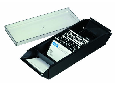 Visitkortkartotek med låg Bantex til 600 kort