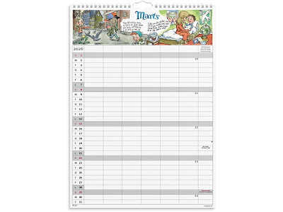 Familiekalender Otto Dickmeiss & Lilja Scherfig 6 kol. A3 2026