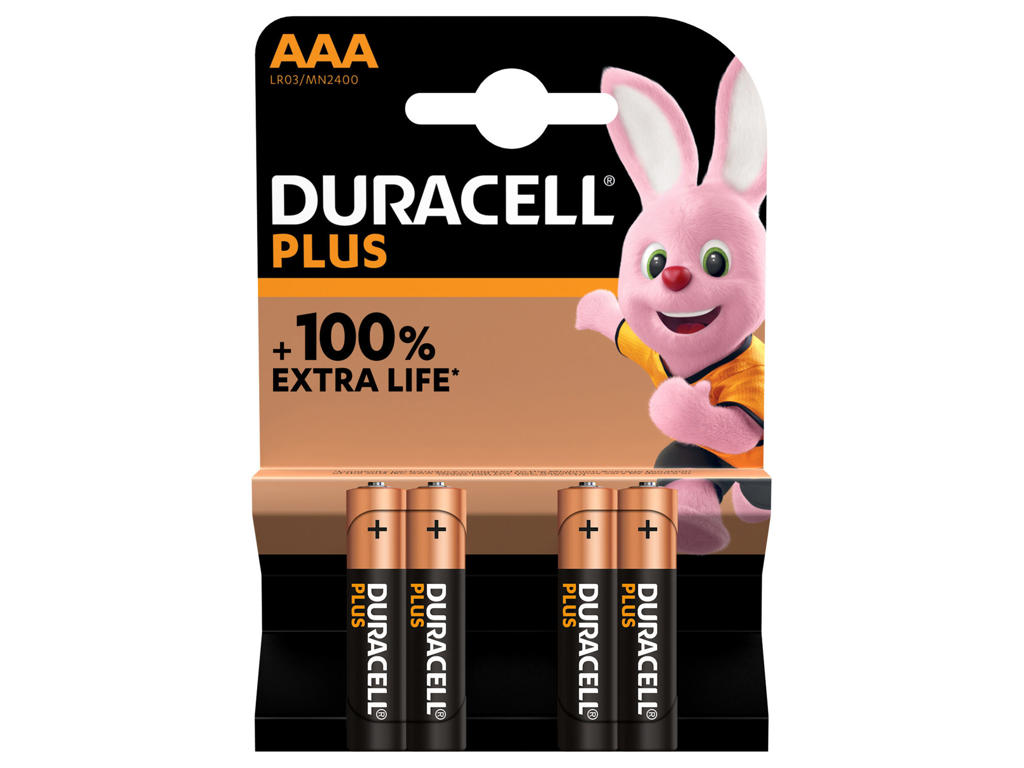 Batteri Duracell Plus Power AAA 4 stk