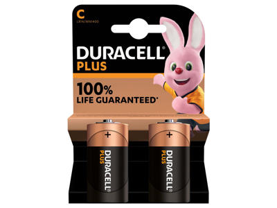Batteri Duracell Plus Power C LR14 2 stk