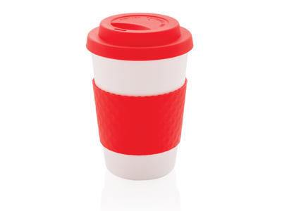 Genbrugelig kaffekop, 270 ml, rød