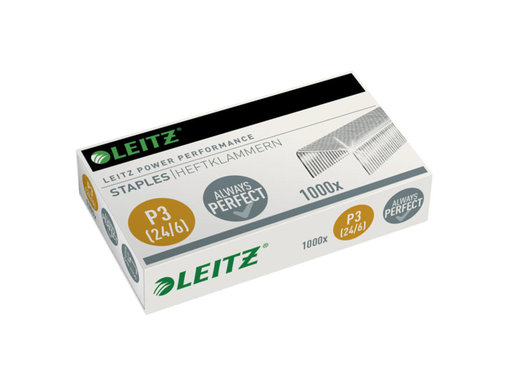 Hæfteklamme 24/6 P3 Leitz 1000 stk