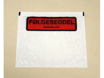 Følgeseddellomme C9 med tryk 1000 stk
