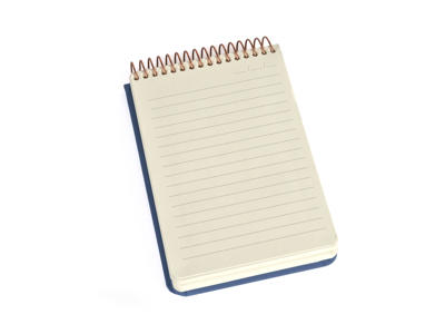 Notesblok KOZO Premium A6 100 g linjeret navy