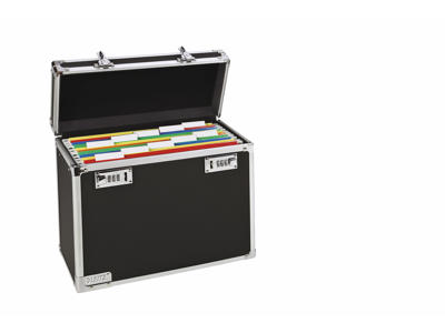 Arkivkuffert til 20 hængemapper sort/alu